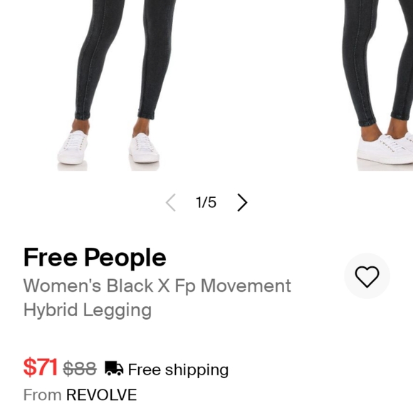 NWT Free People Movement Hybrid Leggings Black Gray Exposed Hem XS - Picture 2 of 15